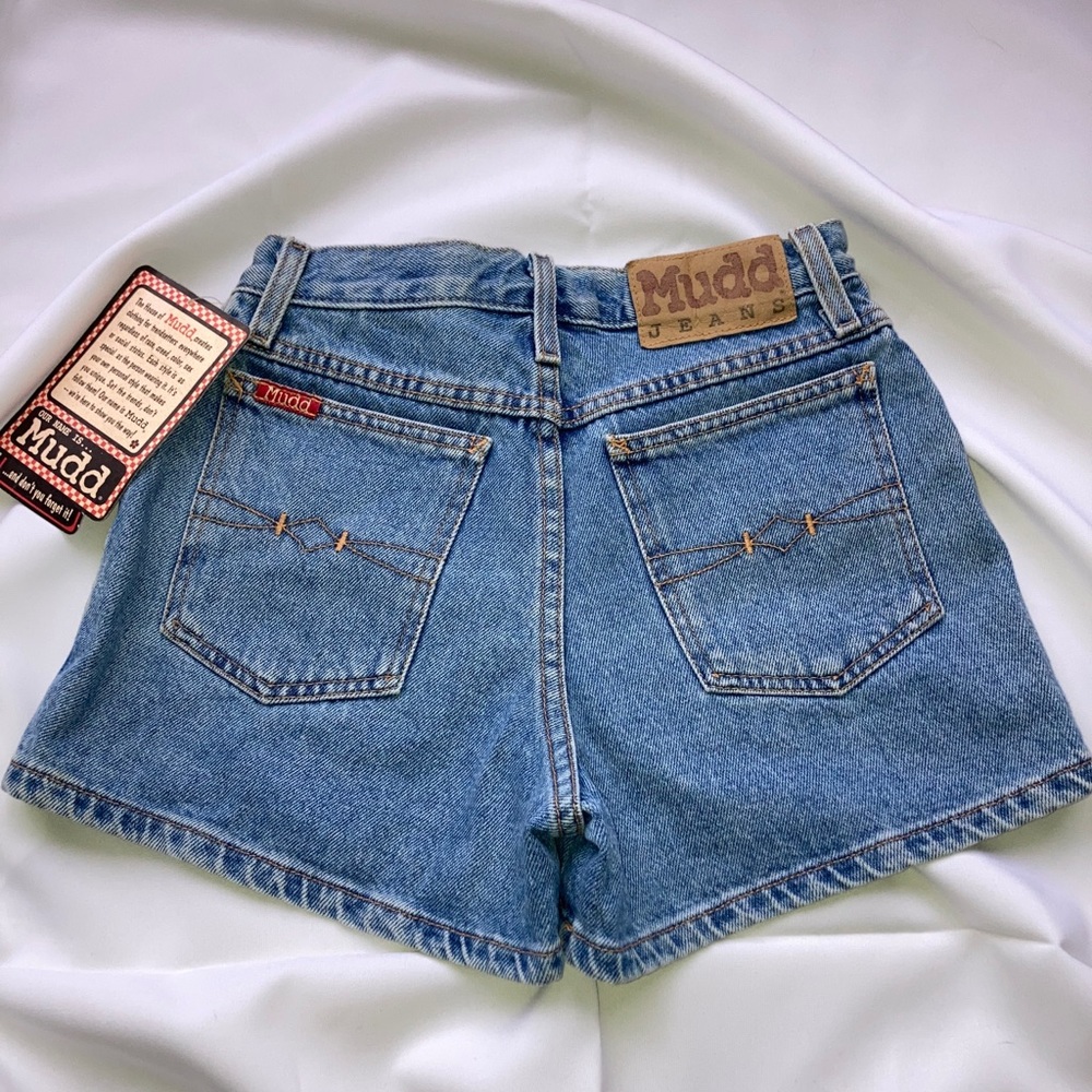 High waisted denim shorts